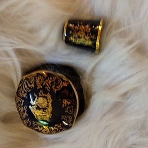 LIMOGES PORCELAIN BOX AND MATCHING THIMBLE